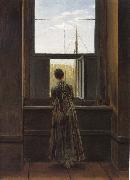 Caspar David Friedrich Woman at a Window Germany oil painting artist